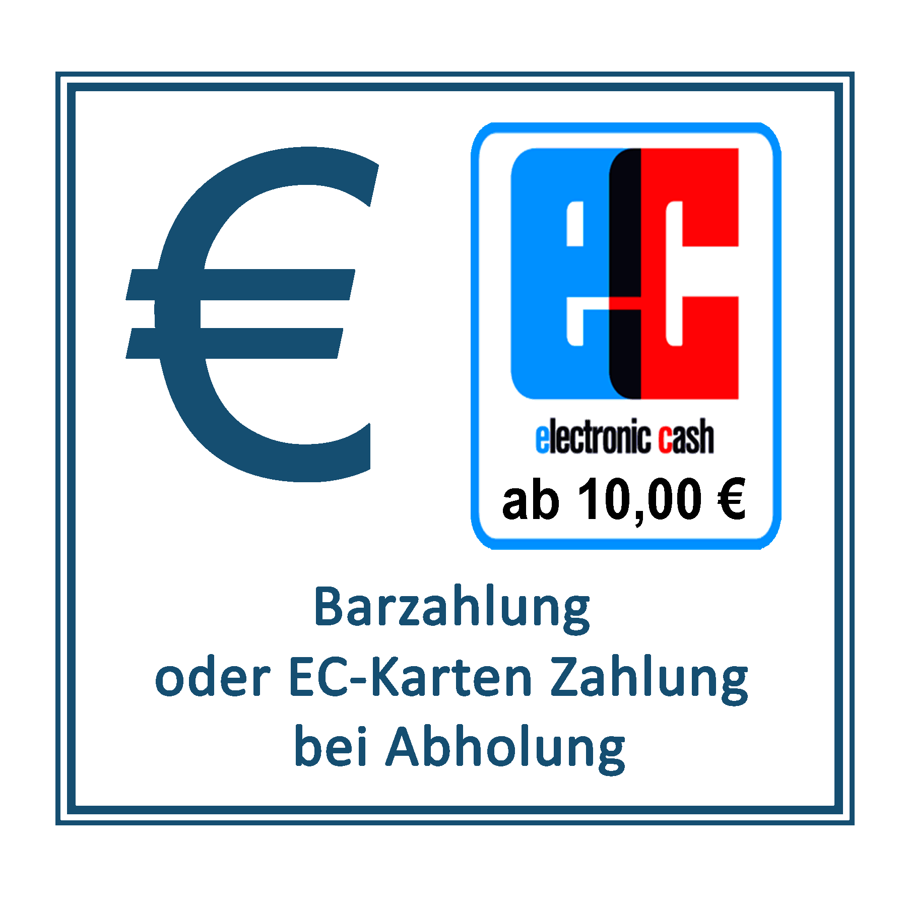 Bar- &amp; EC Kartenzahlung